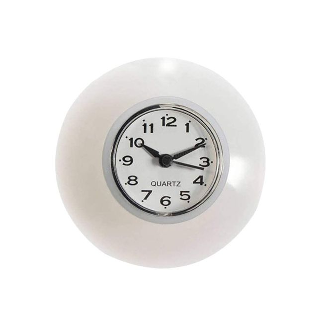 Bathroom Clock, Bath Clock, Waterproof Clock, Suction Clock, Waterproof, Silent, Wall Clock, Shower Clock, Wall Clock, Table Clock, Bathroom, Kitchen, Bath, Home, Bath Accessories (White)