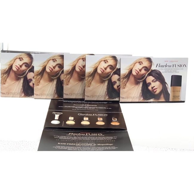 8 x Laura Mercier Flawless Fusion Longwear Foundation + Primer Sample Packets