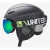 DEMON UNITED Phantom Helmet with Audio and Snow Supra Goggle (Black, Medium)