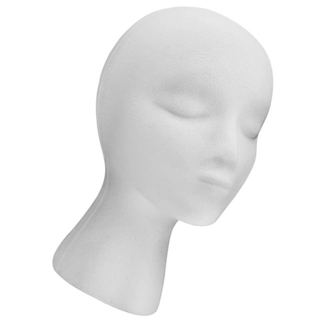 Female Foam Mannequin Head Model Hat Wig Display Stand Rack Foam Mannequin  Head