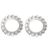 100PCS 304 Stainless Steel External Tooth Star Lock Washers Circlip Snap Spring Ring Assortment Kit（M4）