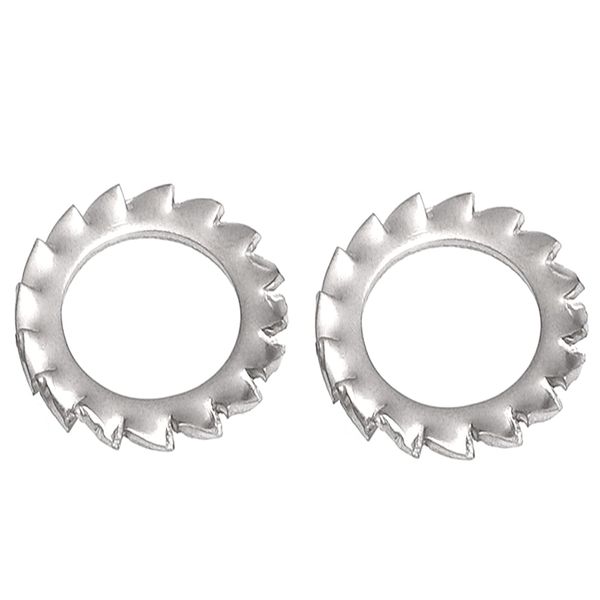100PCS 304 Stainless Steel External Tooth Star Lock Washers Circlip Snap Spring Ring Assortment Kit（M4）