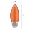 2W =20W LED Candle Light Thread Amber Spun Chandelier C11 E26 Base Warm White