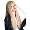HAIRCUBE Wig, Long, Full Wig, Straight, Blonde, Wig, Women's, Bangs, Gold, Cross-Dressing, Natural, Small Face, Easy to Wear, Heat Resistant, Harajuku Style, Lolita, Daily Use, Gold