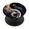 Yin Yang Moon Sun Celestial Illustration Graphic PopSockets Standard PopGrip