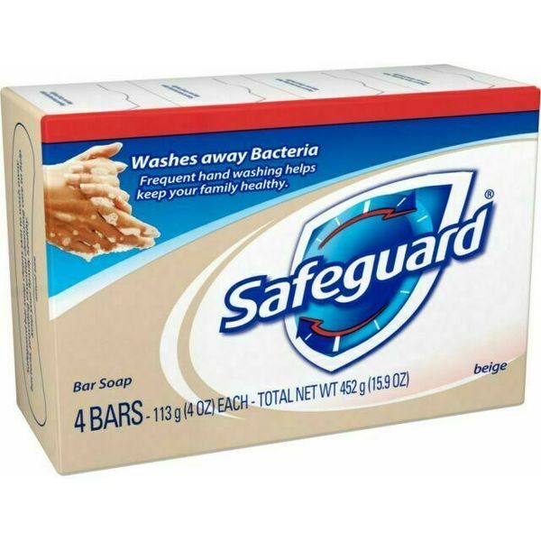 Safe-Guard Deodorant Bar Soap - 16oz (4 Count)  X 3    12 BARS TOTAL BEIGE