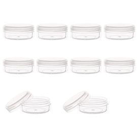 ZEJIA 10 Gram Sample Containers, 20 Count Cosmetic Containers with Lids,  Refillable Empty Sample Jars, Small Plastic Containers with Lids (Pink)