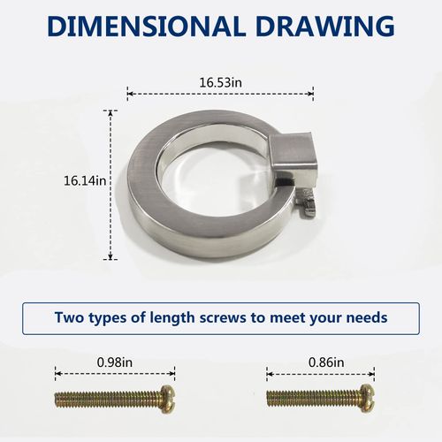 Svaitend Zinc Alloy Ring Drawer Pulls,6 Pcs Cabinet Handles Dresser Knobs Furniture Handles,for Cabinets,Drawers,Wardrobe Doors,Etc (Wire Drawing)