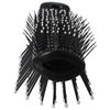 PARSA Beauty Double Sided Blow Dryer Brush with Air Vent - Black, Oblong Shape for Quick and Gentle Drying - High Quality Detangling Brush with Scalp Massage - 21 x 4.5 x 4.8 cm
