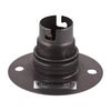 ElekTek Lamp Holder Fixed Batten BC B22 with Shade Ring - Bronze