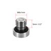 sourcing map Stainless Steel Inner Hex Head M8x1 Pipe Fitting Plug with Seal Ring for Terminate Pipe Ends 2Pcs