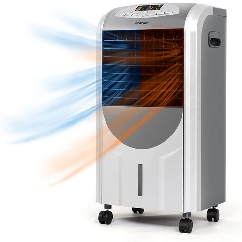 ARLIME 4-IN-1 Evaporative Air Cooler, Heater and Humidifier Combo, 3 Wind Speeds, 4 Modes, 8H Timer, 1.85 Gal Water Tank and 2 Ice Packs, Prefect for Bedroom Living Room Office Garage