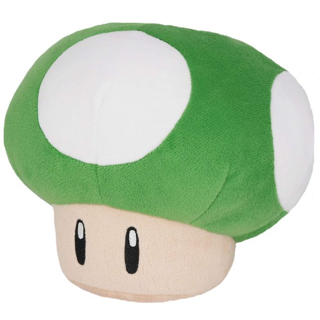 San-ei Boeki AC61 Super Mario All Star Collection 1-Up Mushroom Plush Toy, S, Size W 7.3 x D 6.5 x H 6.1 inches (18.5 x 16.5 x 15.5 cm)