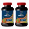 Vegetable Caps - Pure Spirulina 500mg - Blue Green Algae - Chlorella - 2B