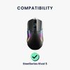 kwmobile Mouse Feet Replacement Compatible with SteelSeries Rival 5 Computer Mouse Skates Sticker - Black