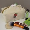 'Chocolate Dipped Strawberry' Canvas Wash Bag/Makeup Case (CS00037607)