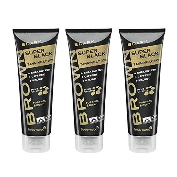 3x TannyMaxx - Brown Super Black Tanning Lotion 125ml