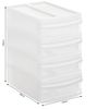 Rotho Systemix Tower Plastic Storage Box, Size XS, 19.6 x 14 x 23.3 cm, Transparent Storage System, DIN A6 Office Box for Desk, Office