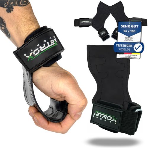 Netrox Sports - Power Grips Fast Lifting Straps for Strength Training - Fitness Lifting Straps for Deadlifts, Bodybuilding with Wrist Protection - Grip Lifting Aid, Lifting Straps Gym, Grip Aids Men &