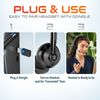 Delton 35X Computer Headset with Fast Charging Dock, USB Dongle - Black