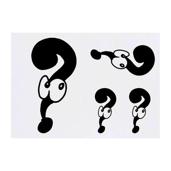 4 x 'Question Mark' Temporary Tattoos (TO00045037)