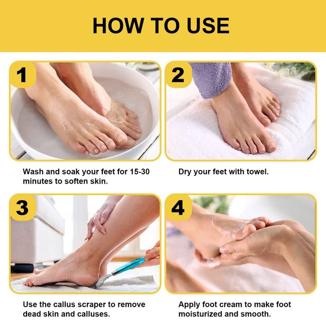 Glass Foot File Callus Remover - Foot Scrubber and Heel Scraper