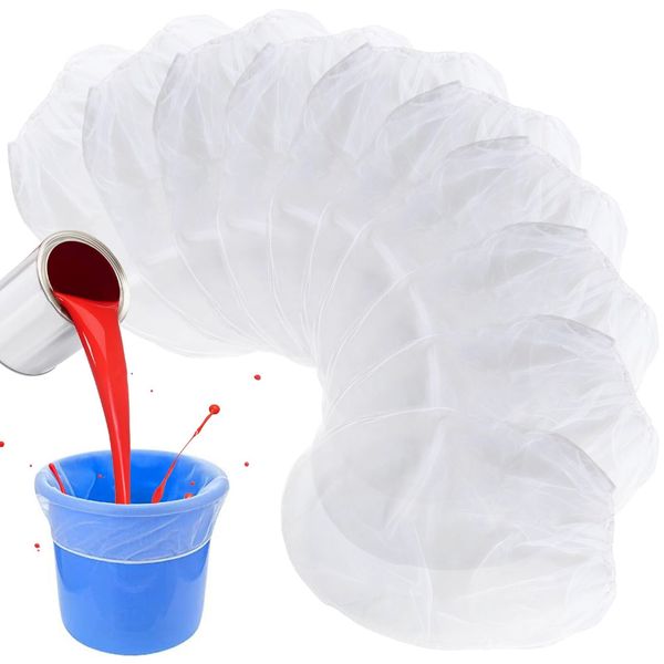 10pcs Paint Strainer Bag 5 Gallon Paint Filter Strainer Bucket Strainer With Ela