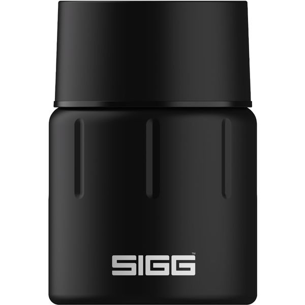 SIGG Gemstone Food Jar Obsidian (0.5 L), Insulated Food Container for the Office, School, and Outdoors, 18/8 Stainless Steel Thermo Container