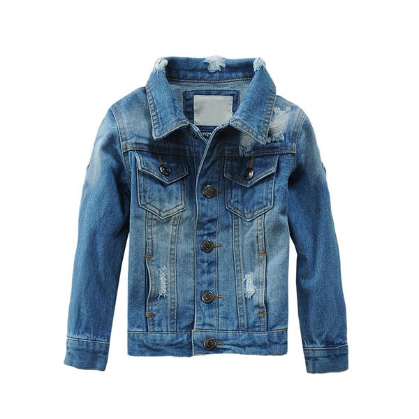 Mallimoda Baby Boys Girls Denim Jacket Button Down Jean Coat Outwear Style 5 Denim 5-6 Years