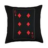 Six of Diamons Playing Card Throw Pillow