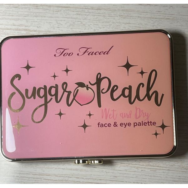 Too Faced Sugar Peach Wet & Dry Face & Eye Palette New in Box Full Sz NIB HTF