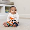 INFANTINO Go Gaga Cuddly Teether Fox for Sensory Exploration; Silicone teether for Teething Relief, Multicoloured
