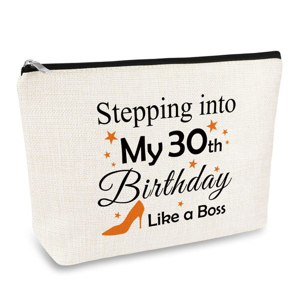 Funny 30th Birthday Gifts for Women Cosmetic Bag Wife Friend Sister Coworker Aunt Daughter 30th Birthday Gifts 30 Year Old Party Supplies Decorations for Her Makeup Bag 1992 Birthday Gift Travel Pouch