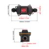 QWORK® IP65 Waterproof Inline Cord Switch with Red Indicator Light, 12-24V 30A, DPST Rocker Switch, Dual Position ON/OFF Control