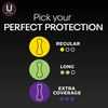 U by Kotex Lightdays Liners Extra Coverage, Unscented, 80 Count