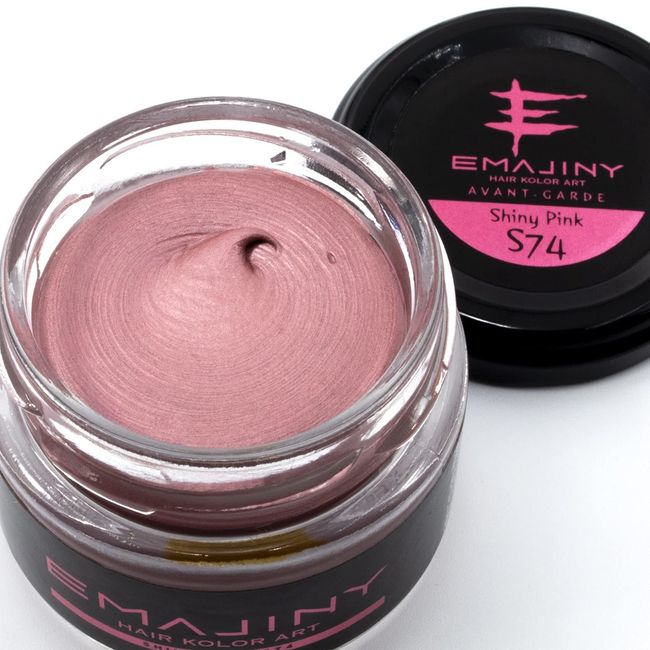 EMAJINY Shiny Pink S74 EMAJINY Shiny Pink Color Wax, Peach, 1.2 oz (36 g), Made in Japan, Unscented, Flashy Hair That Can Be Washed Off With Shampoo
