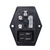 3 Pin IEC320 C14 Inlet Module Plug Fuse Switch Male Socket 10A 250V