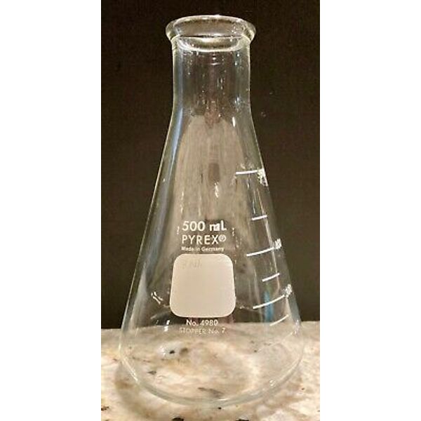 Six (6) 500mL Corning PYREX Erlenmeyer Flasks