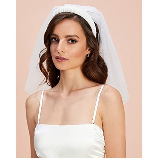 xo, Fetti Bachelorette Party Pearl Bridal Veil | Headband Decorations,  Bride To Be Gift, Wedding