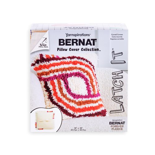 Bernat Latch It Kit – Fleece Pillow Cover, Curved Corners