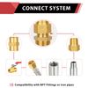 (Pack of 10) EFIELD 3/8" Male NPT Hex Plug, Solid Brass Pipe Fittings