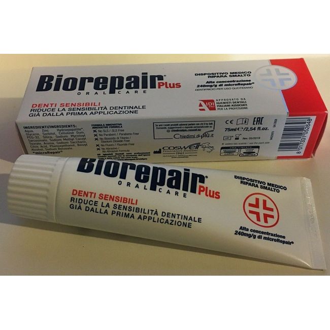 Biorepair Plus toothpaste SENSITIVE Teeth -Made in Italy Exp 2027 NIB