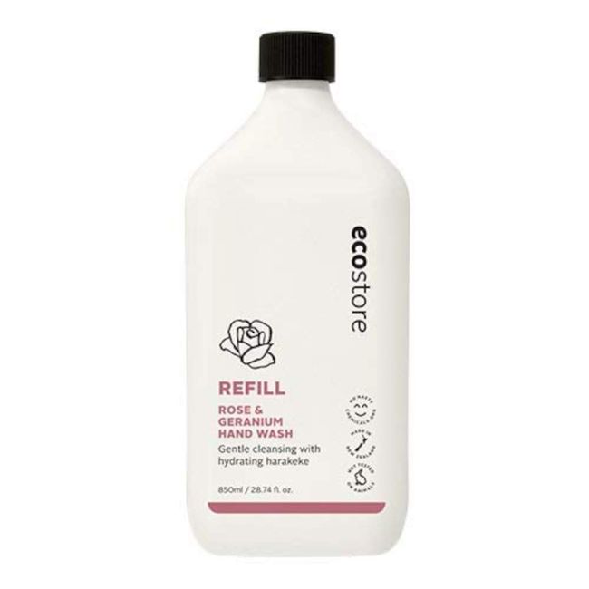 ecostore Hand Wash Refill, Rose & Geranium, 28.5 fl oz (850 ml), Soap Refill