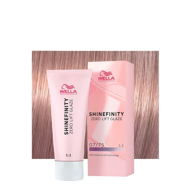 Wella Shinefinity Raspberry Latte 07/75 Mittelblond Sand Mahagoni 60 ml - Demipermanente Färbung