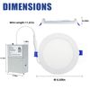 6PC 6in Ultra-Thin LED Recessed Ceiling Light with Junction Box,3CCT Adjustable