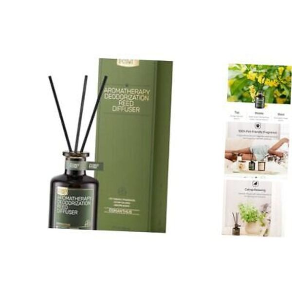 Furry Purr Reed Diffuser for Pet Odor Elimination, Osmanthus, Non-Toxic & Pet