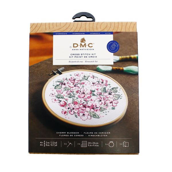 DMC Cherry Blossom - Medium Cross Stitch Kit