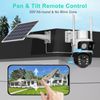 Sansco Solar 4MP Wireless Security Camera WIFI 2-Way Audio Dual-Lens PTZ Camera