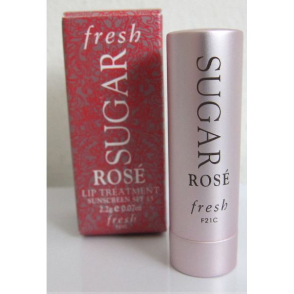 NIB Fresh Sugar Rose Lip Treatment SPF15 2.2g/ 0.07oz Deluxe Sample