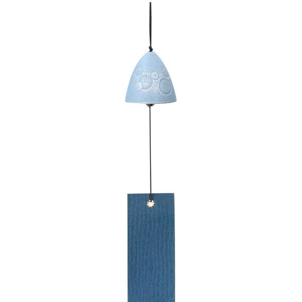 Iwachu 27166 Wind Chime, Bubbles, Silver/Sky Blue, Φ2.0 x (H) 2.0 inches (5 x 5 cm), Nambu Ironware